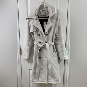 NWT Rebecca Minkoff Trench Coat Floral Lining Cement